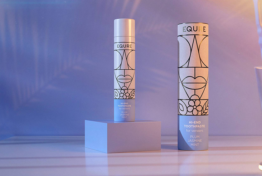 EQURE 牙膏與口腔牙齒護理產(chǎn)品品牌形象策劃與包裝設(shè)計，源于線條裝飾藝術(shù)風格