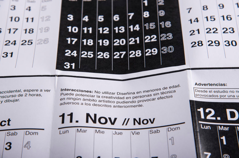 Disenina藥品包裝設計“日歷風格”