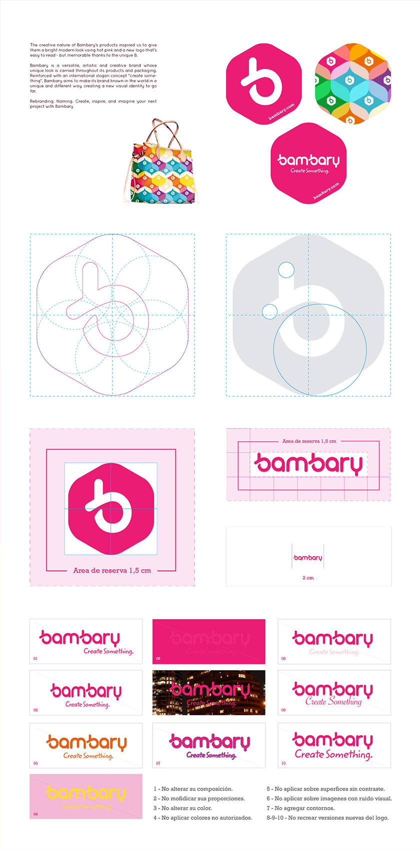 bambary毛線品牌命名logo設(shè)計(jì)與品牌vi形象設(shè)計(jì)。多彩的六邊形色塊 bambary毛線品牌命名logo設(shè)計(jì)與品牌vi形象設(shè)計(jì)。多彩的六邊形色塊