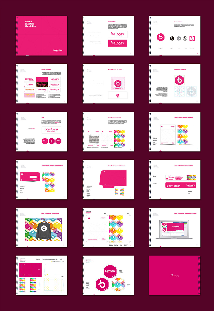 bambary毛線品牌命名logo設(shè)計(jì)與品牌vi形象設(shè)計(jì)。多彩的六邊形色塊 bambary毛線品牌命名logo設(shè)計(jì)與品牌vi形象設(shè)計(jì)。多彩的六邊形色塊