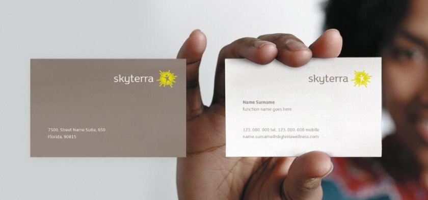 SKYTERRA健康減肥養(yǎng)生中心品牌形象重塑-logo設(shè)計vi設(shè)計，活力射線+人體元素