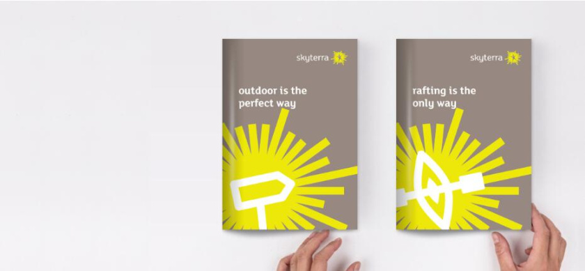 SKYTERRA健康減肥養(yǎng)生中心品牌形象重塑-logo設(shè)計vi設(shè)計，活力射線+人體元素