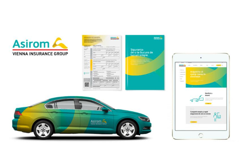 阿西羅姆保險(xiǎn)公司品牌重塑定位與logo形象vi設(shè)計(jì)，源自雕塑的字母a元素