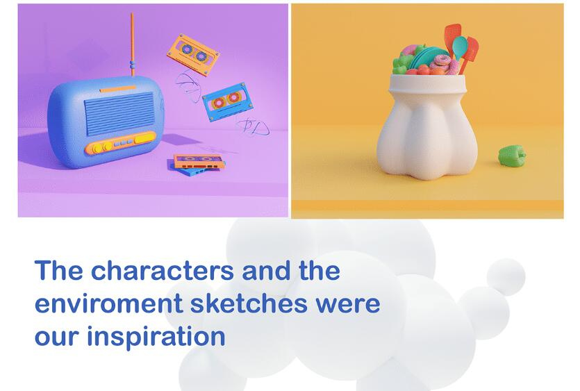 Eyoo family 蜜蜂人家族3D吉祥物設計及場景畫面設計