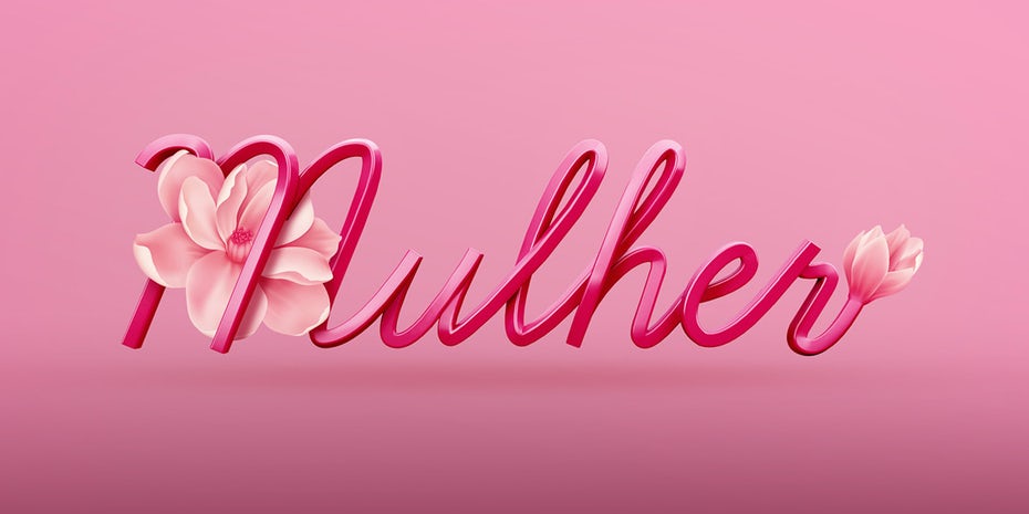 3D圖像-Mulher標志設計