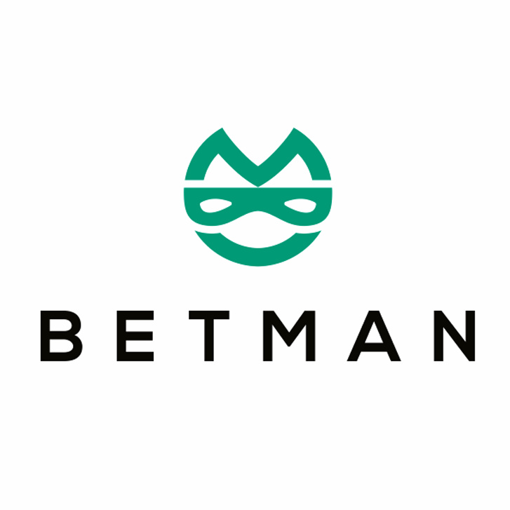 帶有文字“betman”的蒙面的抽象綠色圖像logo設(shè)計(jì)