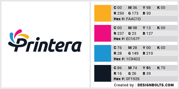 最佳4色組合標(biāo)志設(shè)計(jì)-青色，洋紅色，黃色和黑色組合