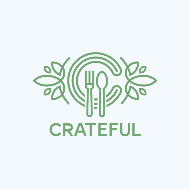 優(yōu)雅的餐飲標志logo-優(yōu)雅的簡約餐飲標志與線條藝術(shù)