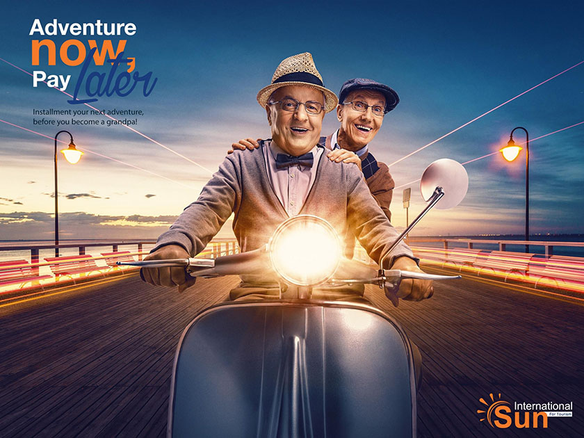 Sun International 旅游海報(bào)平面廣告設(shè)計(jì),度過不一樣的祖父時(shí)光-騎摩托車篇 Sun International 旅游海報(bào)平面廣告設(shè)計(jì),度過不一樣的祖父時(shí)光-騎摩托車篇