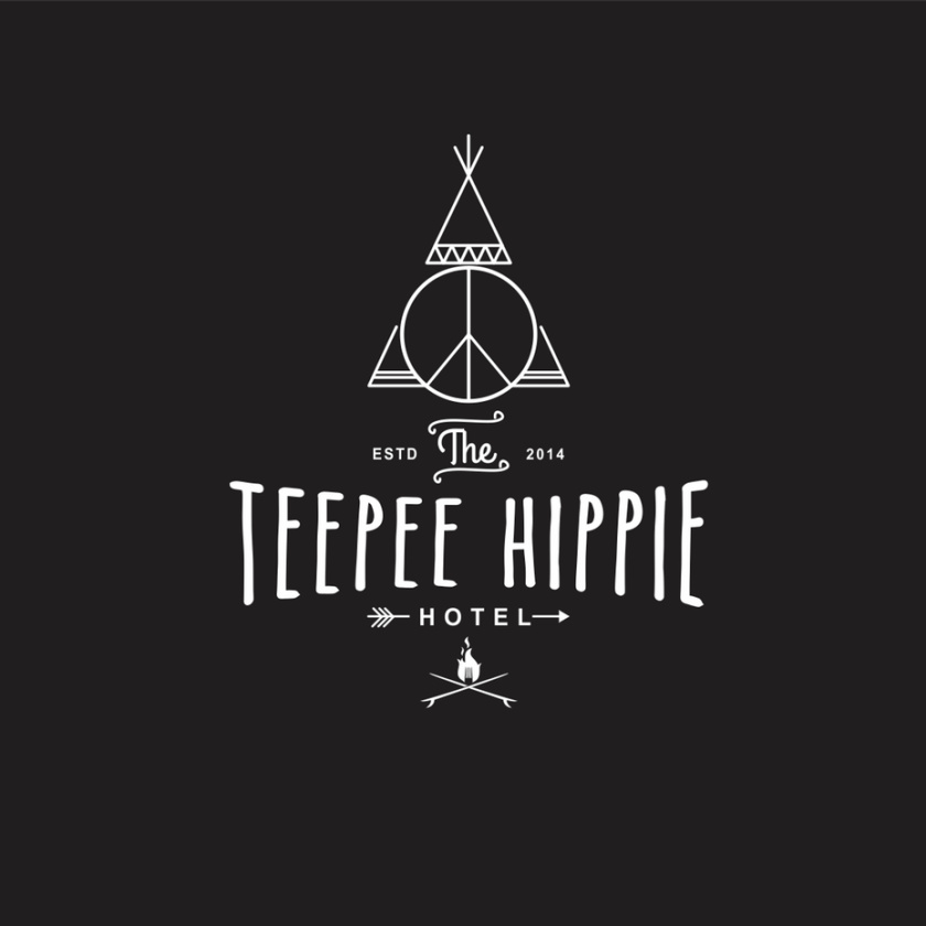 精品私人定制酒店標志logo設計-酒店擁有俏皮波西米亞風格的標志