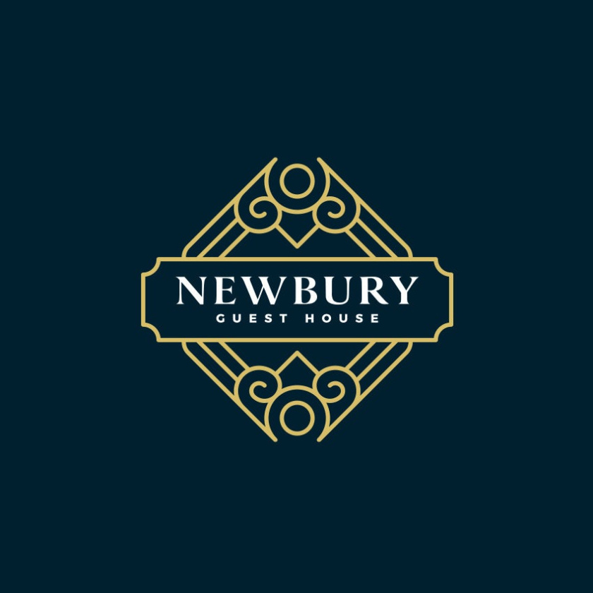 具有已確定名稱的酒店徽標logo設計-優(yōu)雅的圖形酒店標志