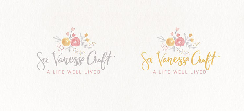 水彩花卉標(biāo)志