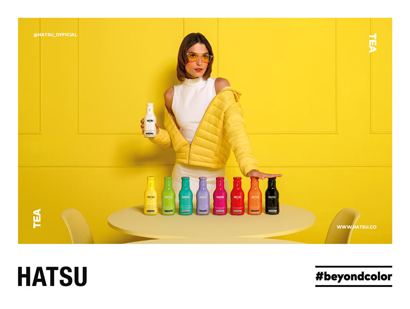 Hatsu 食品飲料品牌平面廣告設(shè)計，超出色彩之外