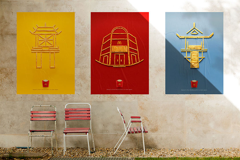 關(guān)于麥當(dāng)勞薯?xiàng)l的創(chuàng)意廣告活動(dòng)-海報(bào)運(yùn)動(dòng)
