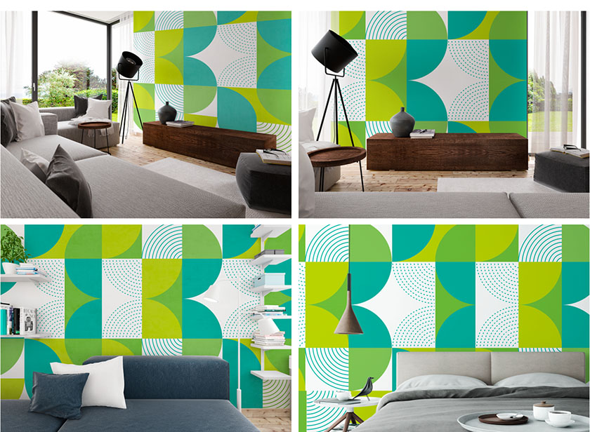 Regional house 房產(chǎn)中介品牌視覺形象vi設計，充滿活力的幾何色塊風格