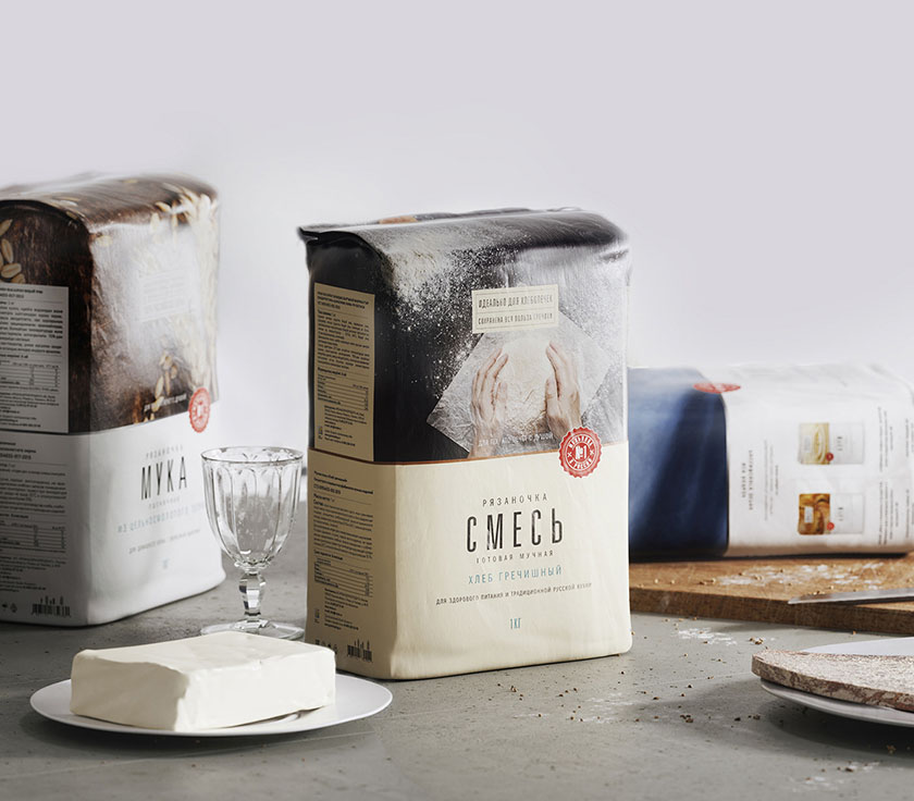 俄羅斯面粉包裝設計，承載大自然的精華