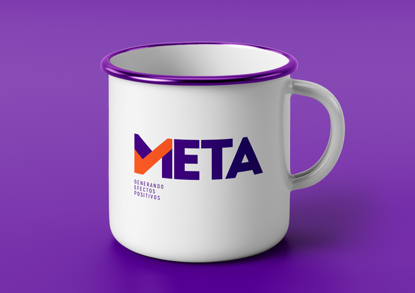 Meta品牌vi設(shè)計，充滿激情的橙色與紫色配色