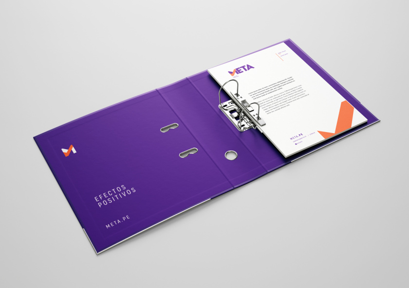 Meta品牌vi設(shè)計，充滿激情的橙色與紫色配色