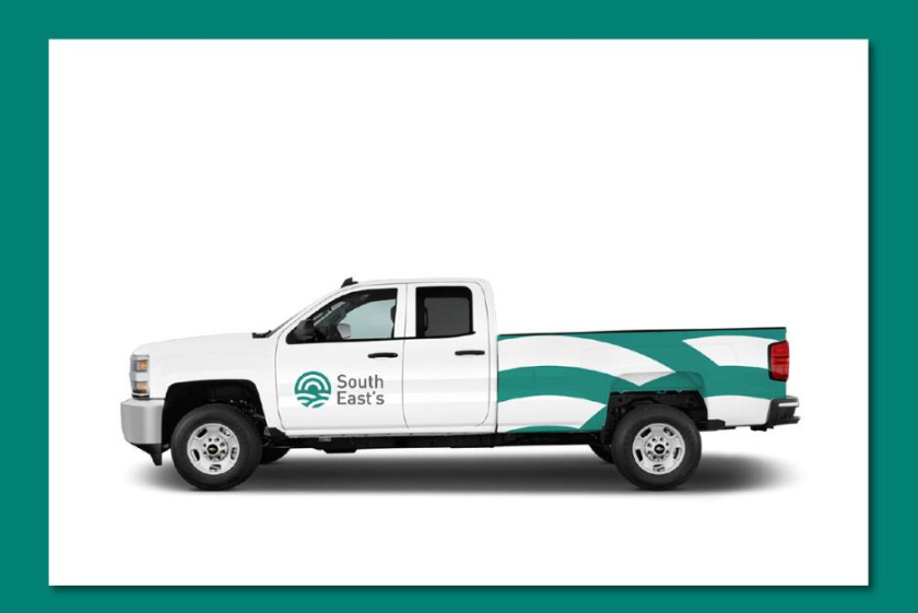 South East''s 人造絲紡織原料成分品牌logo設(shè)計(jì)vi設(shè)計(jì)，太陽農(nóng)田纖維元素