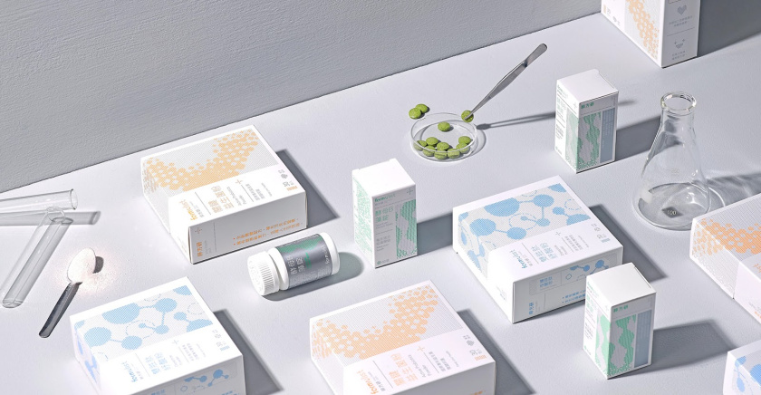 Formulist 營養(yǎng)保健補充劑包裝設計“點綴圖案”