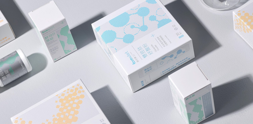 Formulist 營養(yǎng)保健補充劑包裝設計“點綴圖案”