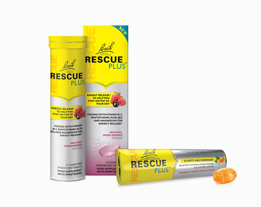 RESCUEPLUS維生素片包裝設(shè)計(jì)，色彩層次鮮明