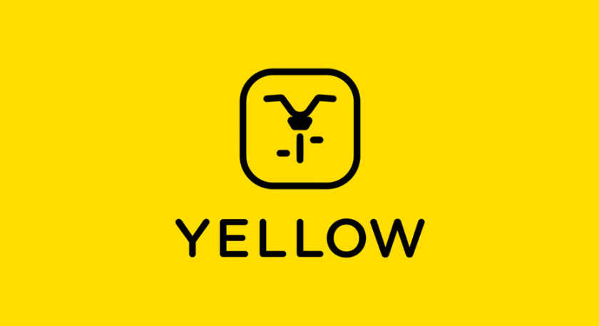 黃色圖標(biāo)與自行車的極簡(jiǎn)主義黑色圖像的旅游logo設(shè)計(jì)