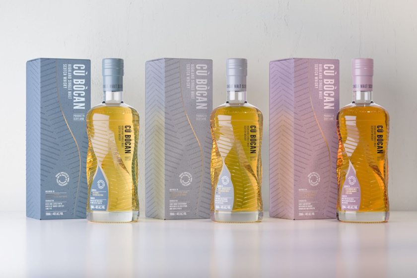 CùBòcan 威士忌酒包裝設計瓶型設計，優(yōu)雅的多層次視覺效果