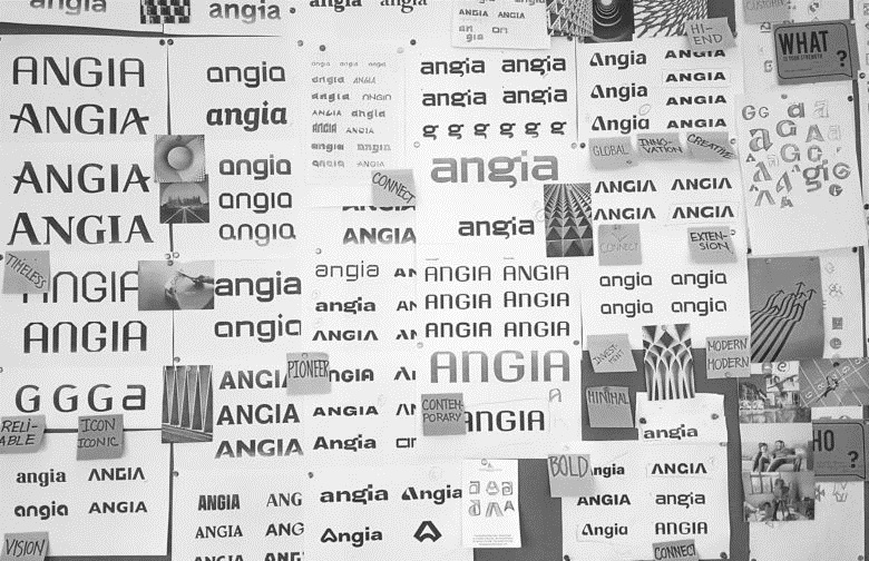 ANGIA房地產(chǎn)投資公司logo/VI設(shè)計(jì)，源自建筑的向上運(yùn)動(dòng)風(fēng)格