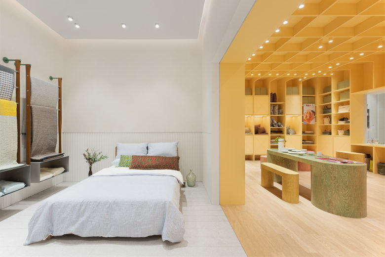 NBYHOME紡織品和日常用品商店商業(yè)空間設(shè)計(jì)，愜意開放的空間設(shè)計(jì)