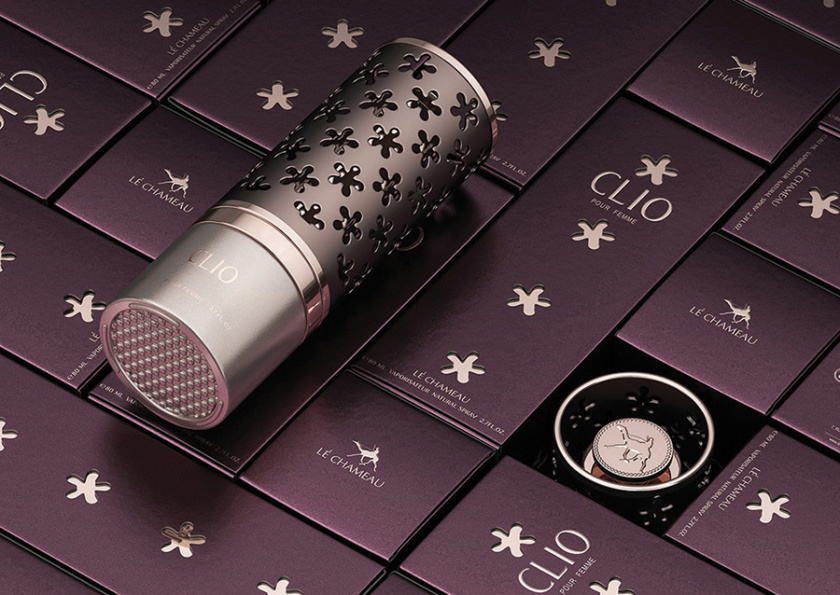 Clio香水包裝設(shè)計(jì)與阿拉伯花形格子香水瓶形設(shè)計(jì) Clio香水包裝設(shè)計(jì)與阿拉伯花形格子香水瓶形設(shè)計(jì)