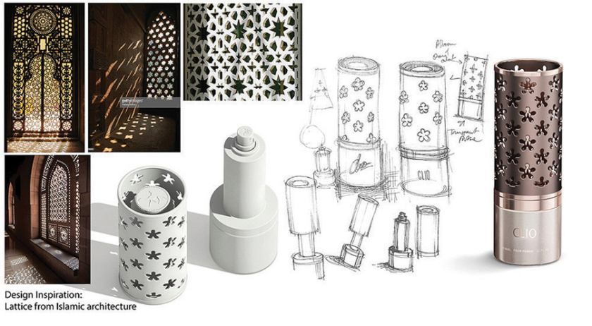 Clio香水包裝設(shè)計(jì)與阿拉伯花形格子香水瓶形設(shè)計(jì) Clio香水包裝設(shè)計(jì)與阿拉伯花形格子香水瓶形設(shè)計(jì)