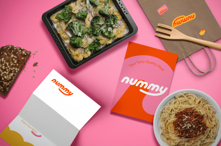 Nummy云端廚房外賣美食品牌logo設(shè)計(jì)與形象vi設(shè)計(jì),源自字母n的識別符號 Nummy云端廚房外賣美食品牌logo設(shè)計(jì)與形象vi設(shè)計(jì),源自字母n的識別符號