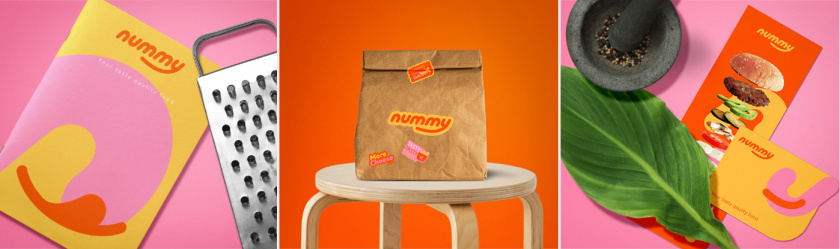 Nummy云端廚房外賣美食品牌logo設(shè)計(jì)與形象vi設(shè)計(jì),源自字母n的識別符號 Nummy云端廚房外賣美食品牌logo設(shè)計(jì)與形象vi設(shè)計(jì),源自字母n的識別符號