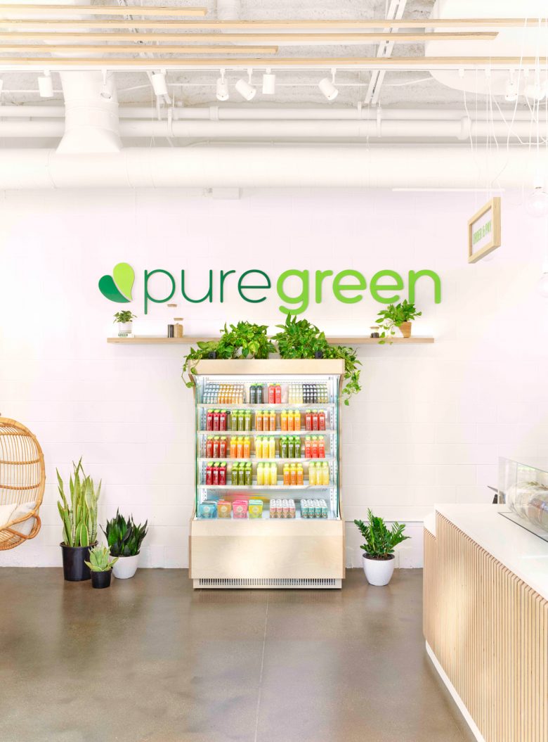 Pure Green 綠色食品果汁飲品店鋪si空間設計“北歐簡約樺木自然原木風格”