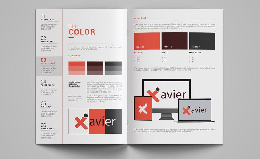 簡(jiǎn)約科技風(fēng)格品牌畫冊(cè)設(shè)計(jì)模板，單橙+灰色配色