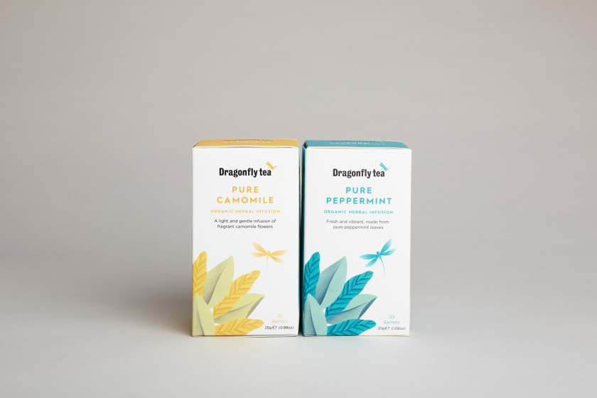 蜻蜓茶品牌茶葉包裝設計“植物插畫篇”-上海包裝設計公司
