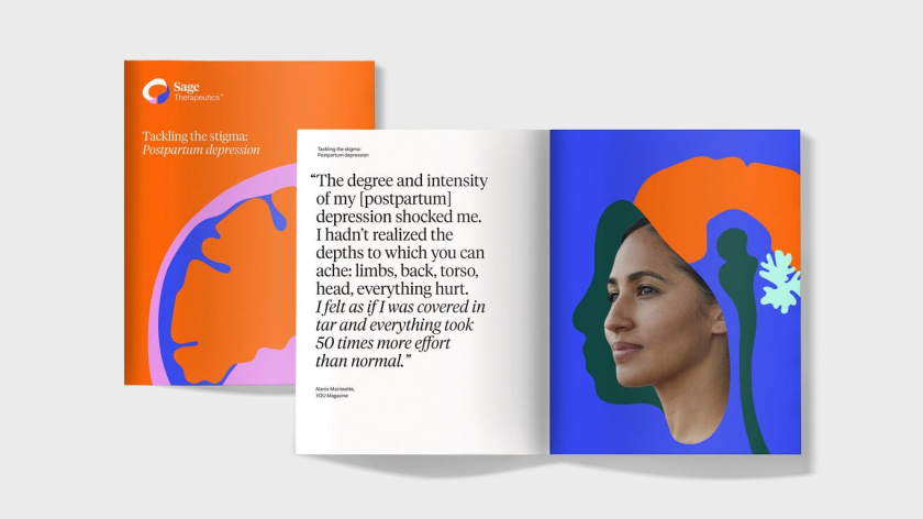 Sage 產(chǎn)后抑郁癥與腦部精神疾病醫(yī)藥品牌全案策劃設(shè)計(jì)，傳達(dá)積極樂觀形象