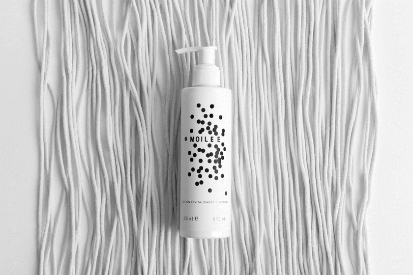 Moilee 化妝護(hù)膚品品牌命名與包裝設(shè)計，描繪皮膚細(xì)胞分子視圖