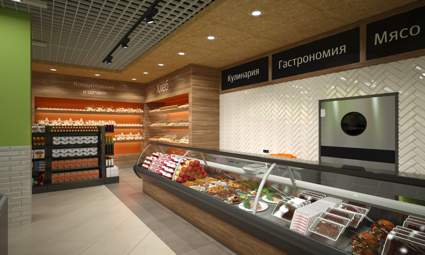 CHITA 食品店c超市商業(yè)空間設(shè)計，清新綠色風(fēng)格