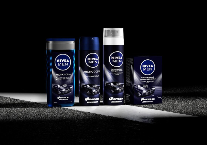 妮維雅NIVEA男士個人清潔護理化妝品包裝設計“速度與激情”汽車系列