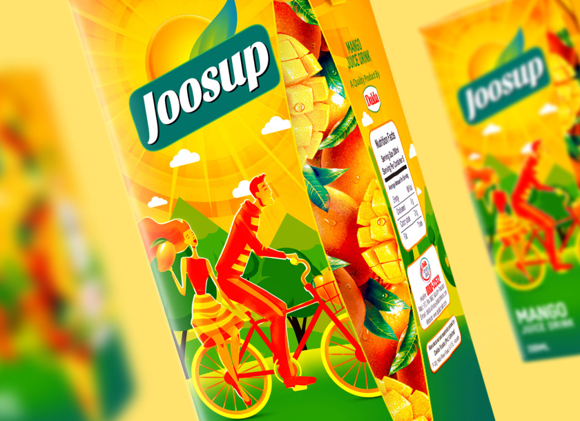 Joosup 果汁飲料利樂薄葉包裝設(shè)計(jì),嬉戲的夫妻插畫設(shè)計(jì) Joosup 果汁飲料利樂薄葉包裝設(shè)計(jì),嬉戲的夫妻插畫設(shè)計(jì)