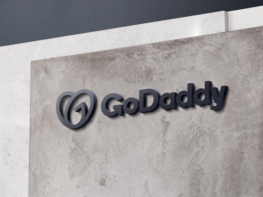 GoDaddy 域名注冊商和網(wǎng)站空間托管公司心形logo設(shè)計(jì)vi設(shè)計(jì)