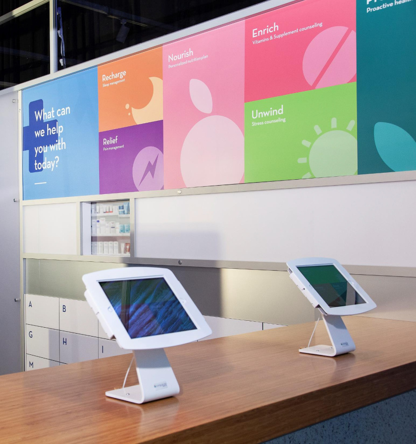 Rite Aid 藥房藥店盾牌徽章logo設(shè)計(jì)、品牌形象及店鋪設(shè)計(jì)