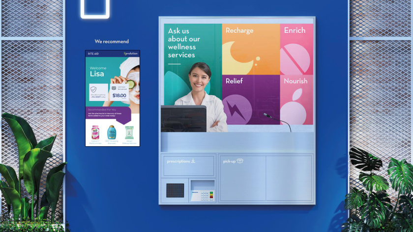Rite Aid 藥房藥店盾牌徽章logo設(shè)計(jì)、品牌形象及店鋪設(shè)計(jì)