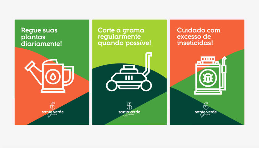 圣維德園藝鮮花綠植花園品牌形象vi視覺(jué)識(shí)別設(shè)計(jì)，多彩幾何圖形風(fēng)格