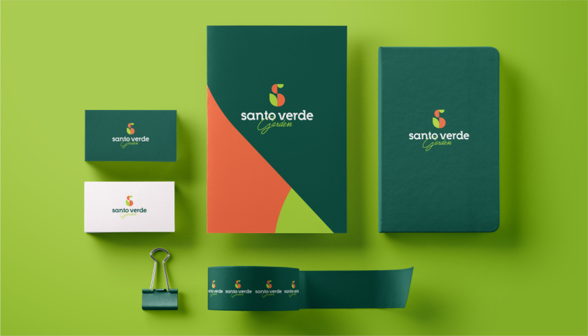 圣維德園藝鮮花綠植花園品牌形象vi視覺(jué)識(shí)別設(shè)計(jì)，多彩幾何圖形風(fēng)格