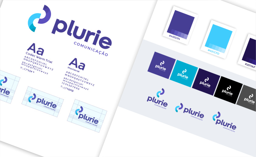 Plurie 品牌vi形象設(shè)計(jì)，兩個(gè)半圓相交