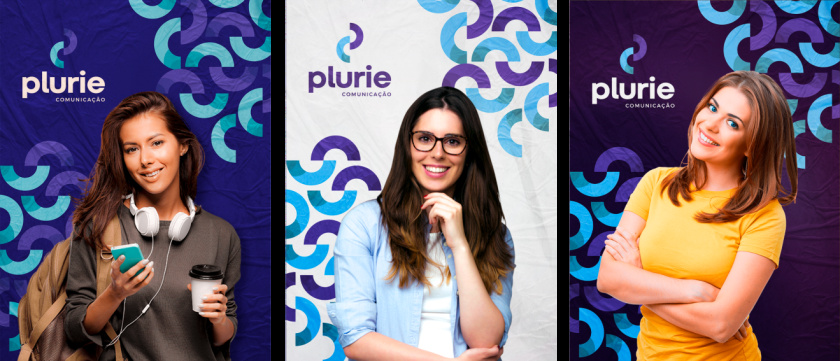 Plurie 品牌vi形象設(shè)計(jì)，兩個(gè)半圓相交