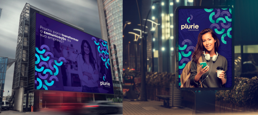 Plurie 品牌vi形象設(shè)計(jì)，兩個(gè)半圓相交